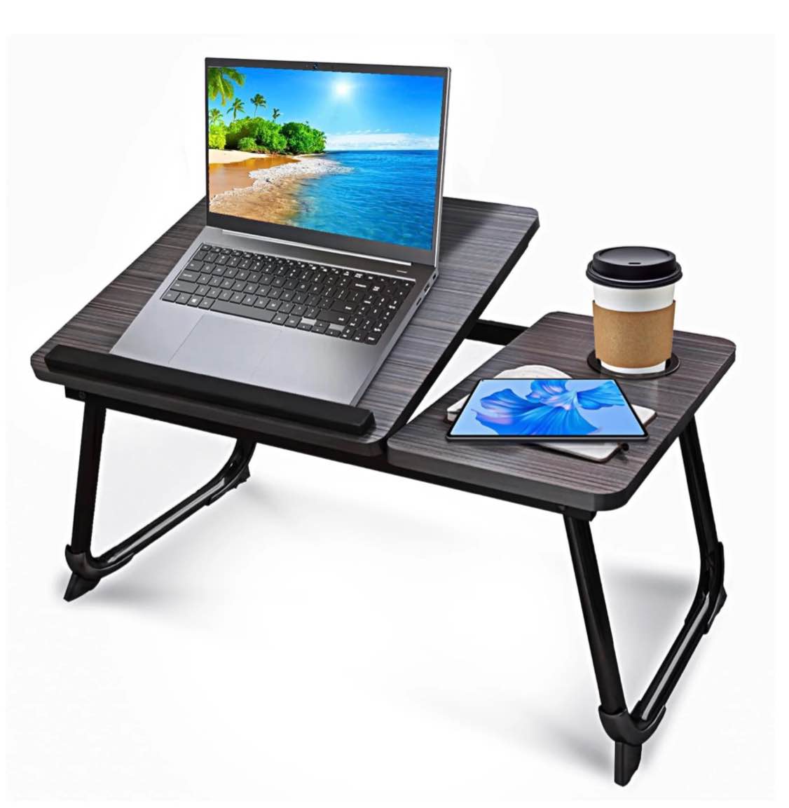laptop bed tray table wlretmci foldable lap desk for bed and sofa laptop desk notebook stand for eating breakfast reading book watching movie on ipad
