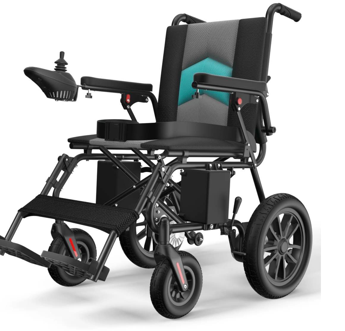 coolhut electric wheelchair, 20+ miles long-range (350lbs) lightweight portable electric wheelchair for adults, smart motorized mobility scooter with 360° joystick, 8-years warranty
