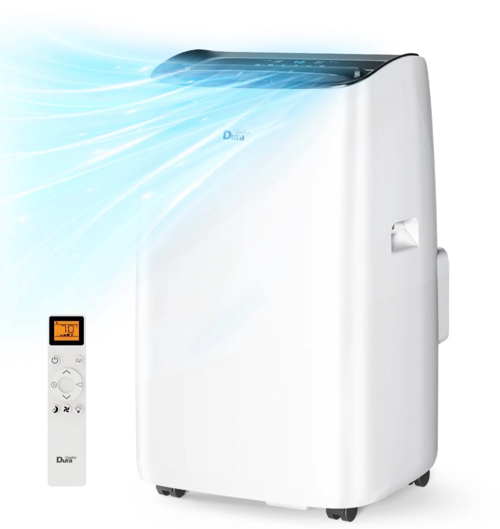 duracomfort portable air conditioners 14000 btu dehumidifier cooling fan remote control 450 sq. ft
