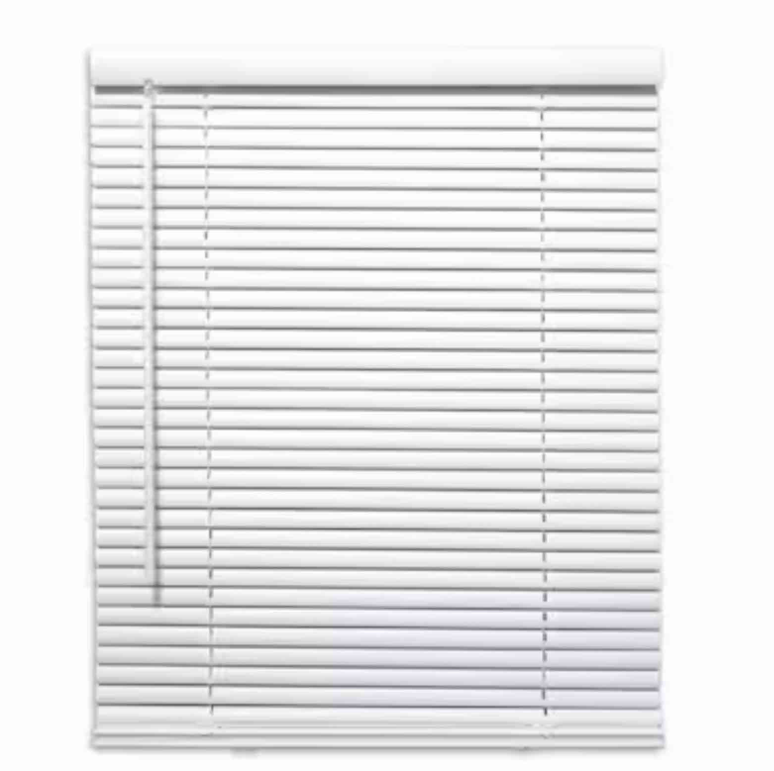 100+ bought last week project source light filtering 1-in slat width 23-in x 64-in cordless white vinyl light filtering mini-
