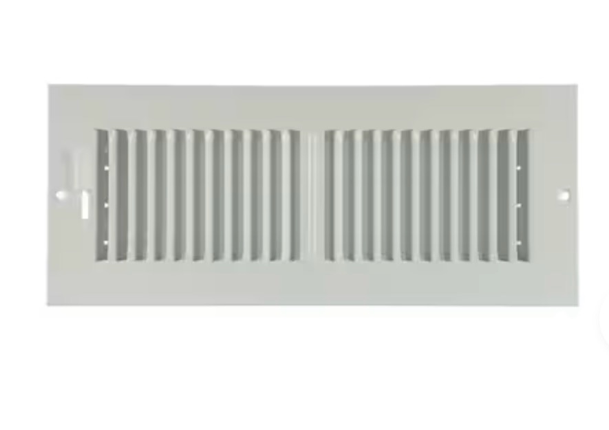 reliabilt 12-in x 4-in 2-way steel white sidewall/ceiling register