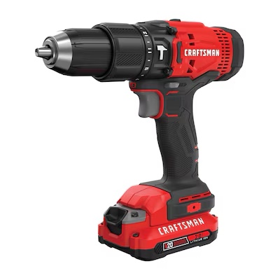craftsman v20 1/2-in 20-volt max variable cordless hammer drill (1-battery and charger included)