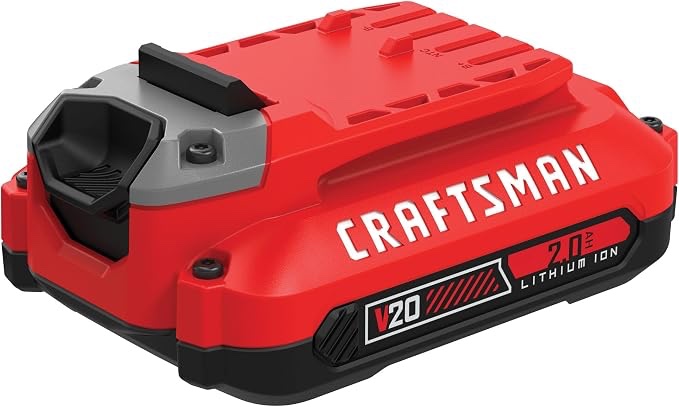 craftsman v20 battery, 2.0 ah, lithium ion battery (cmcb202)