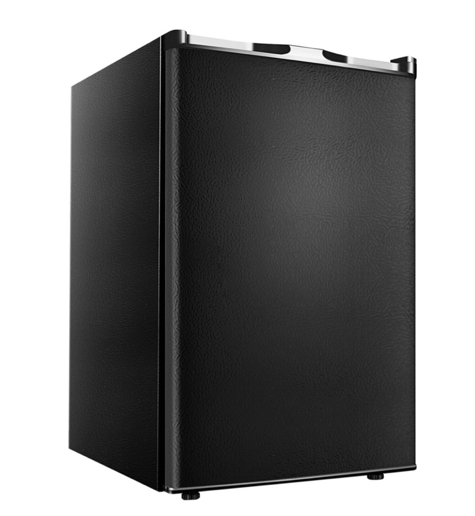 simzlife 3.0 cu.ft upright freezer single door compact design reversible stainless steel door suitable for home dorm apartment and office silver