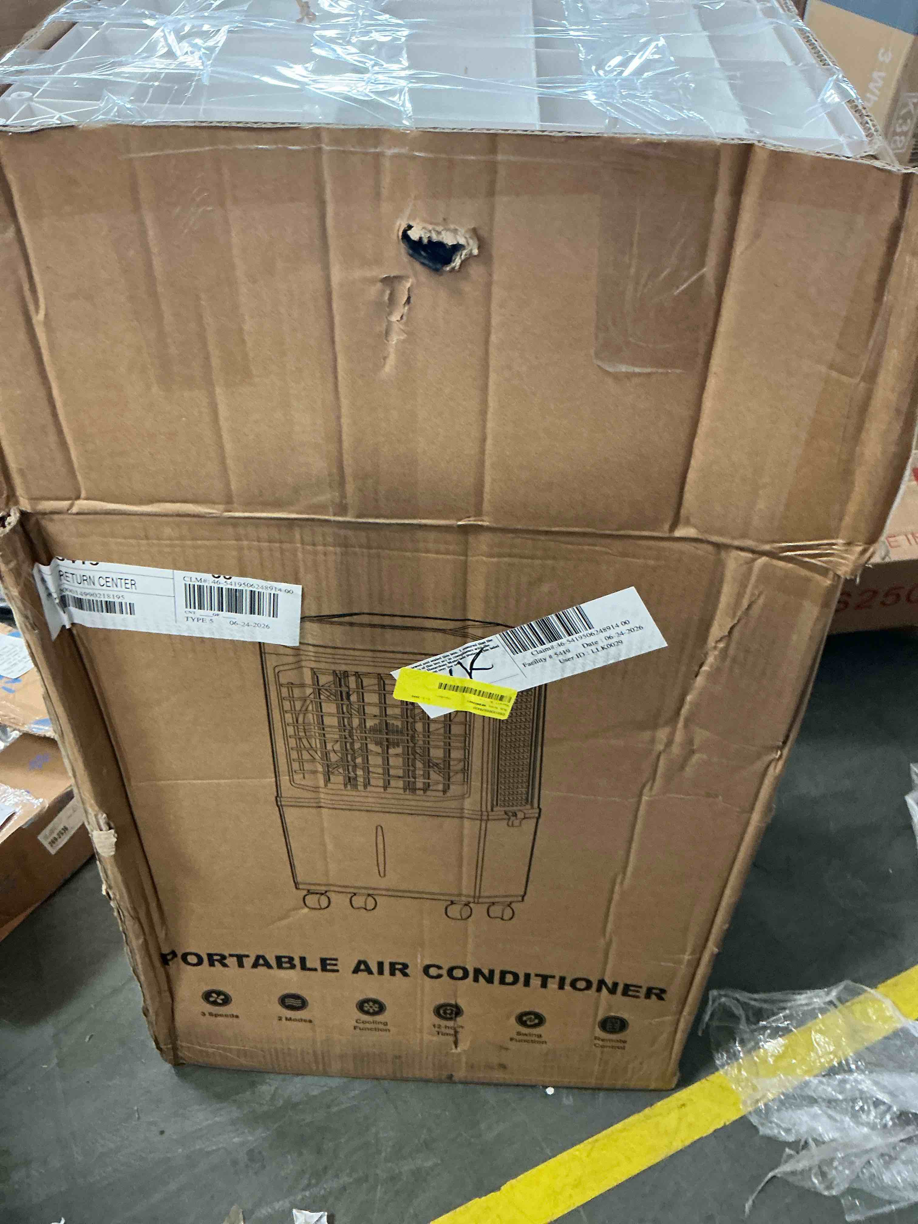 Condition photo showing Good Condition for cooler fan 90° auto swing air cooling fan 7 gal water tank for 30h cooling 3 modes & 3 speeds 12h timer