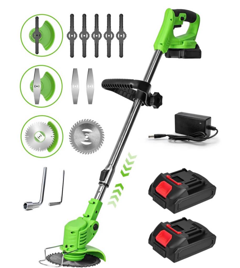 yahhu 21v cordless 3-in-1 string trimmer, trimmer, edger & mower with multi-blade system for effortless lawn & garden care