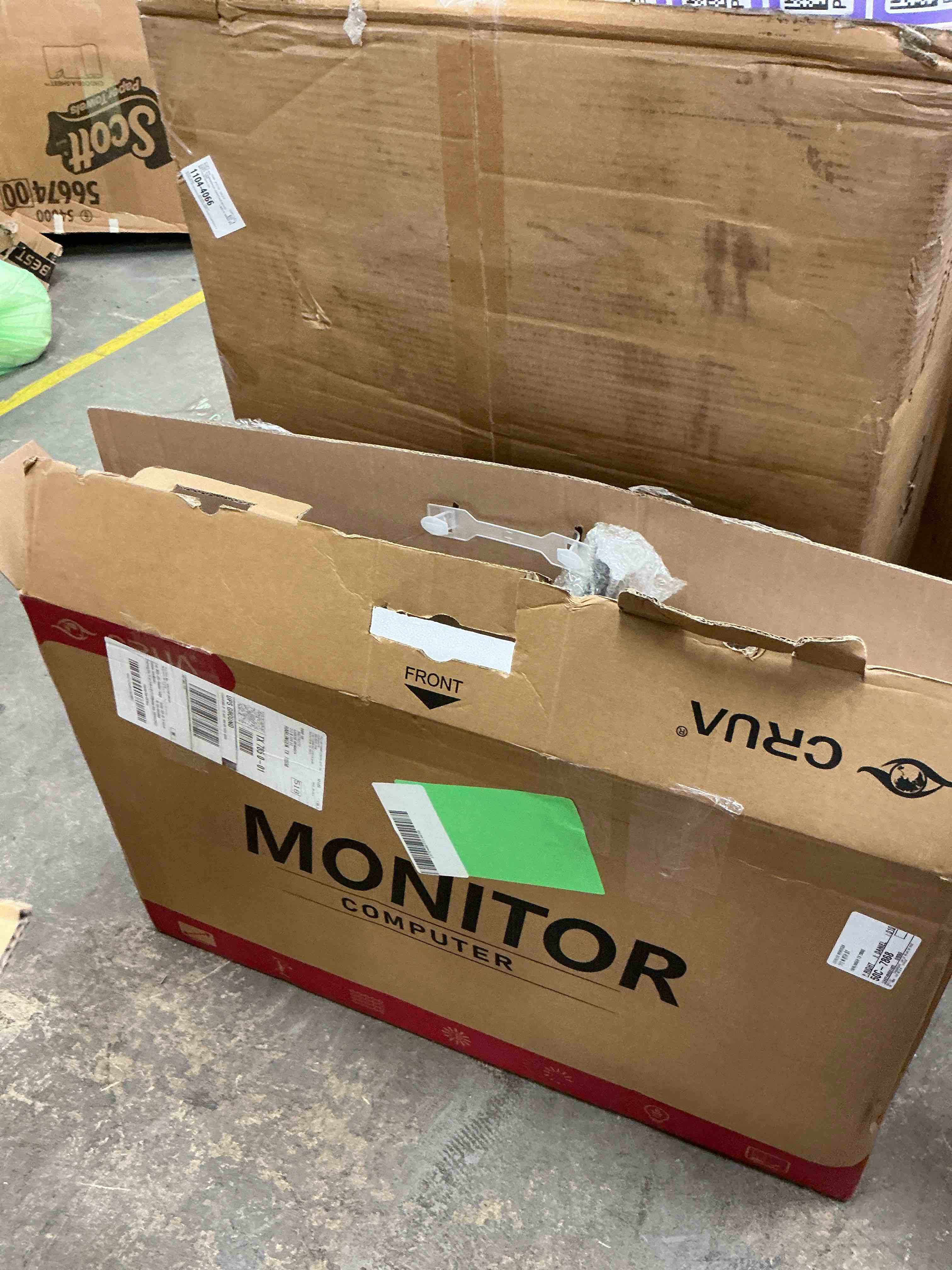 Condition photo showing As Is for crua 32" 240hz curved gaming monitor, fhd 1920×1080p, 1800r ultra-wide screen, 120% srgb, freesync, low blue light, hdmi 2.0 & dp 1.4, wall mountable-black
