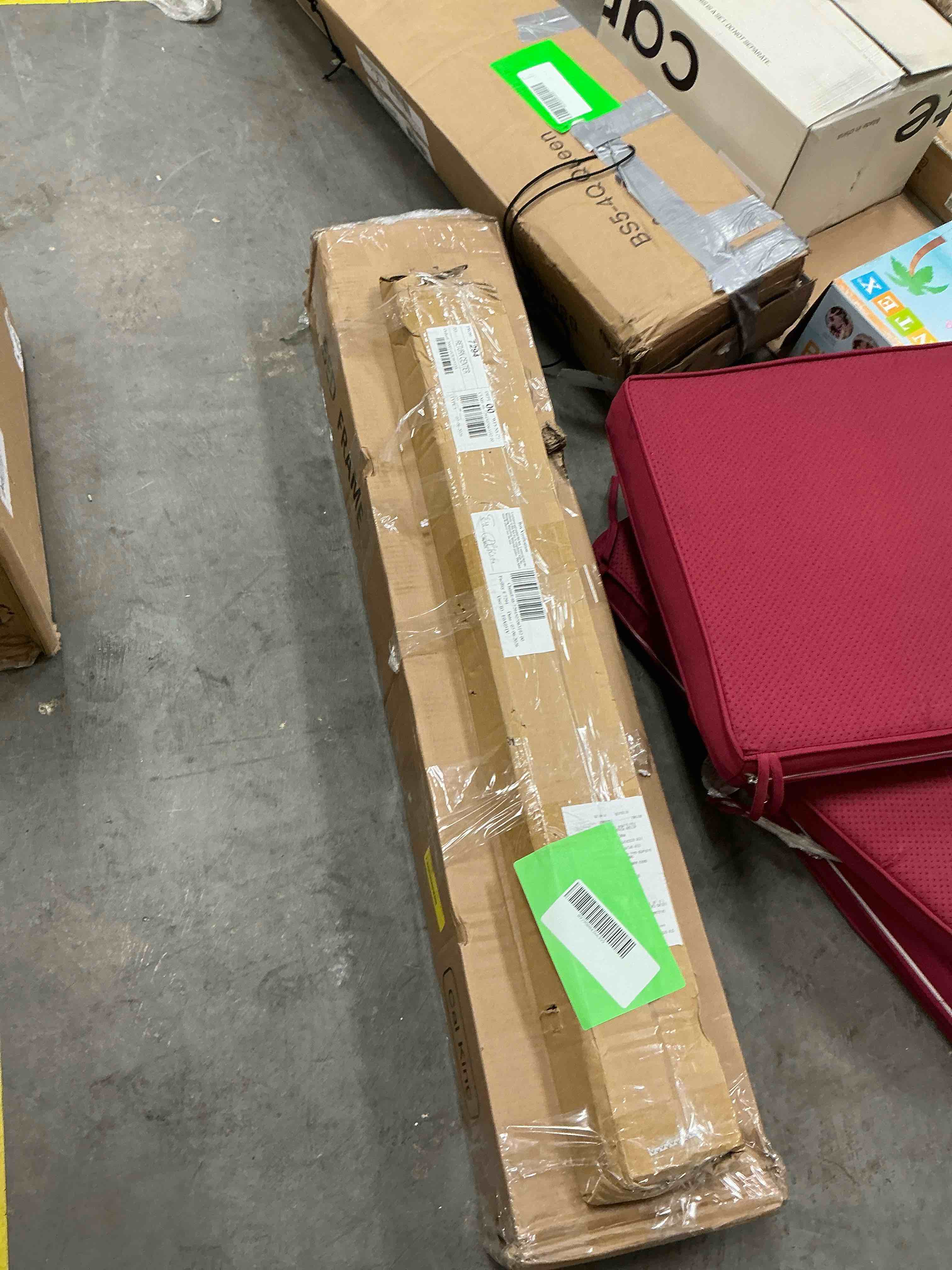 Condition photo showing Good Condition for lusimo california king size floating bed frame with mattress slip guard, metal platform bed frames cal king with steel slat support, no box spring needed, black