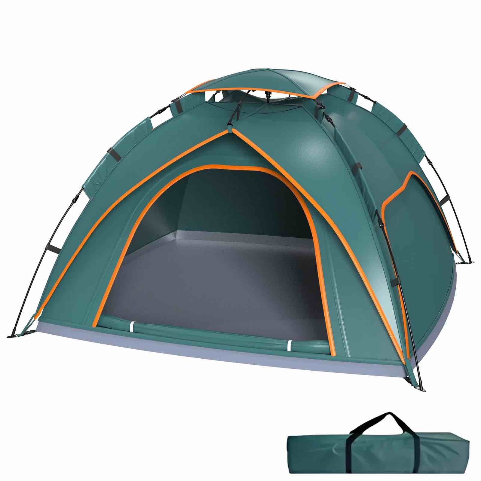 yacona 2-3 person tents for camping, instant pop up tent for outdoor hiking backpacking, waterproof, green