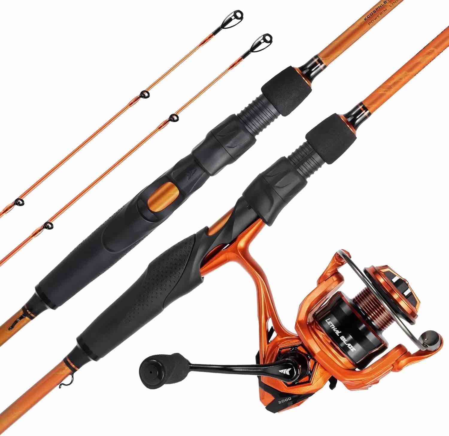kastking spinning fishing rod and reel combo,spin-6'2" m-2000 reel , im6 graphite-lethal blaze