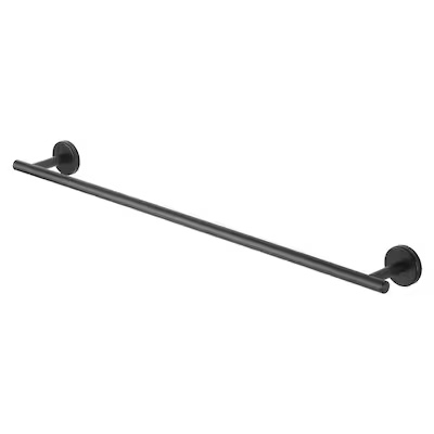 allen + roth harlow 24-in matte black wall-mount single towel bar