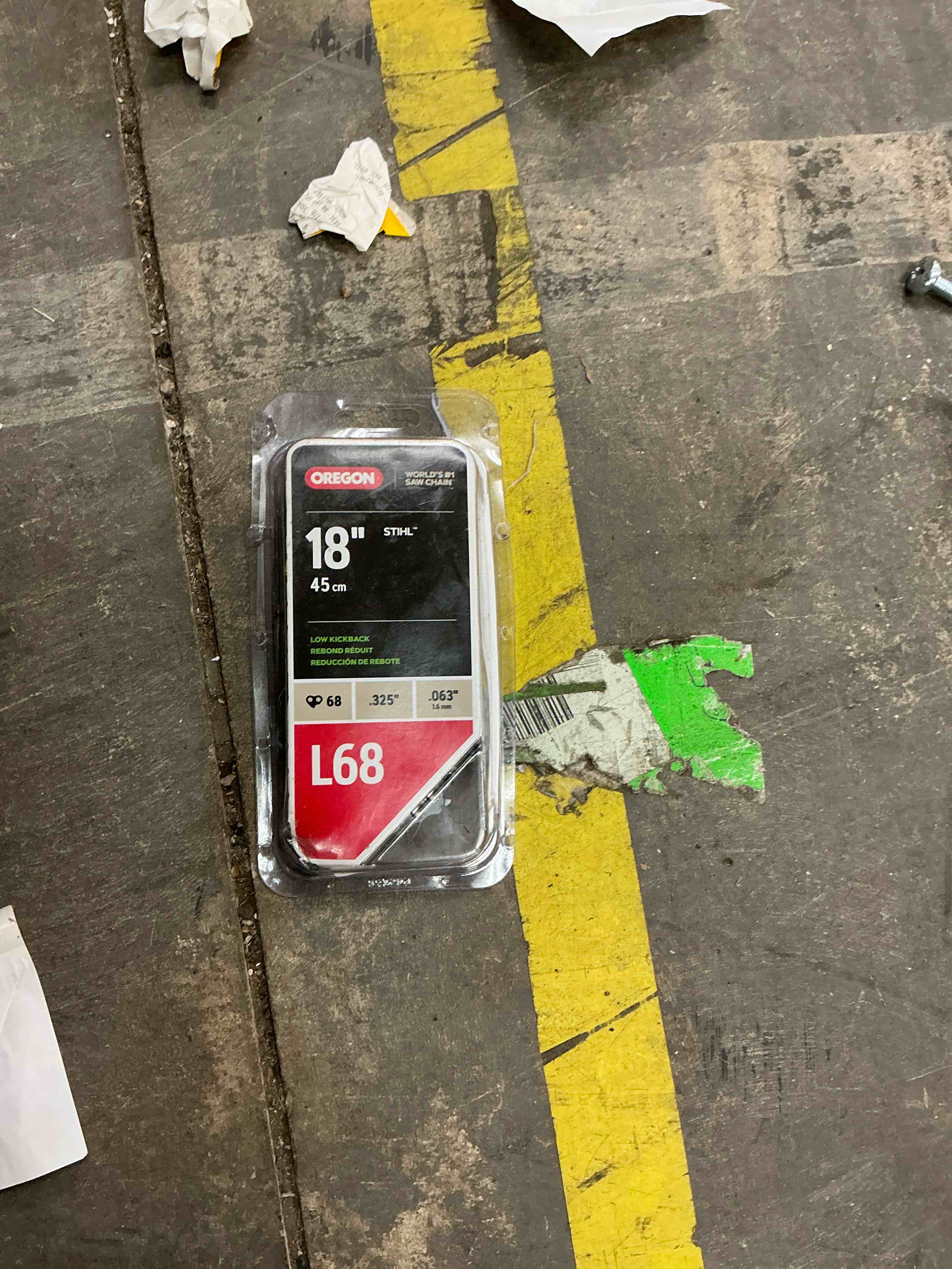 Condition photo showing Good Condition for oregon 68 link replacement chainsaw chain for 18-in , 0.063-in gauge , .325-in pitch
