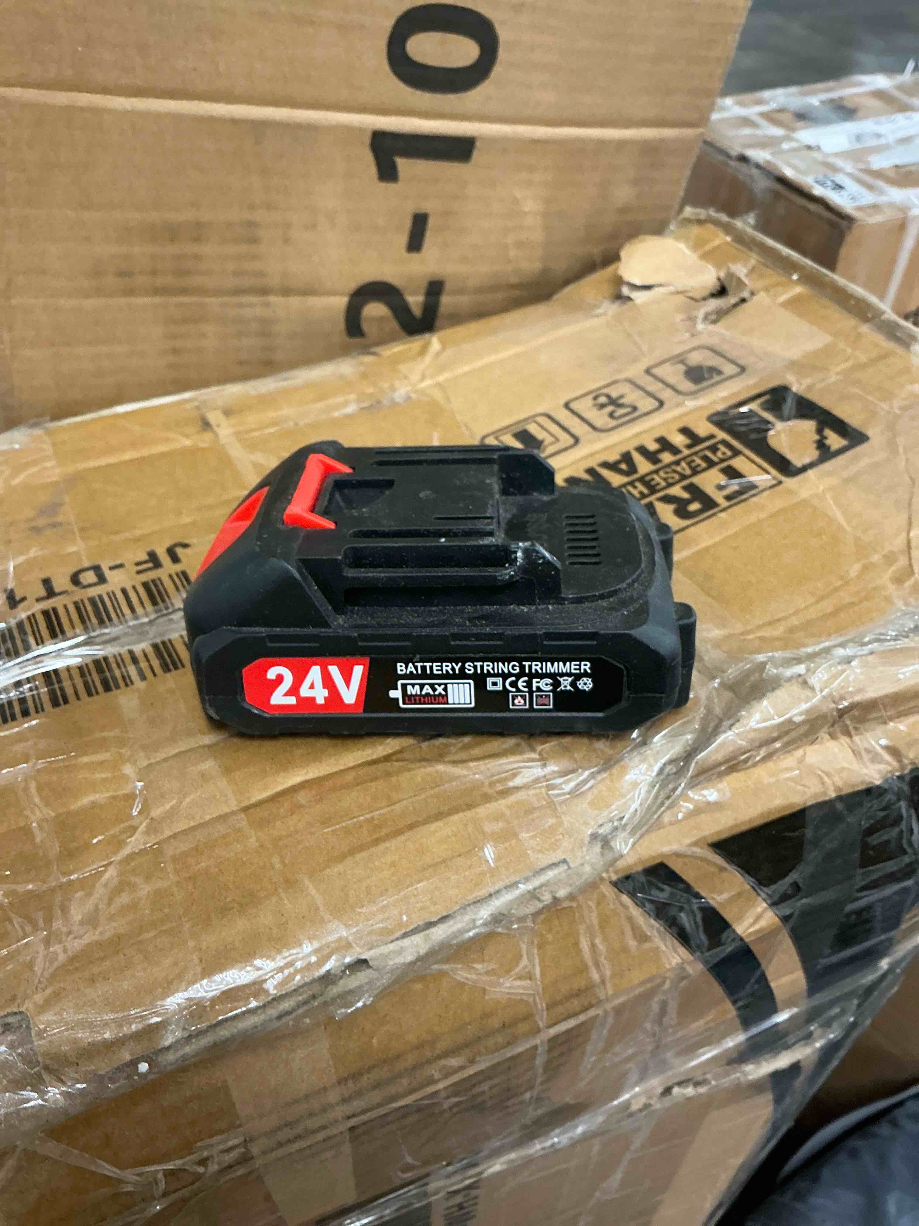 Condition photo showing As Is for lithium ion battery, 2.0ah rechargeable battery