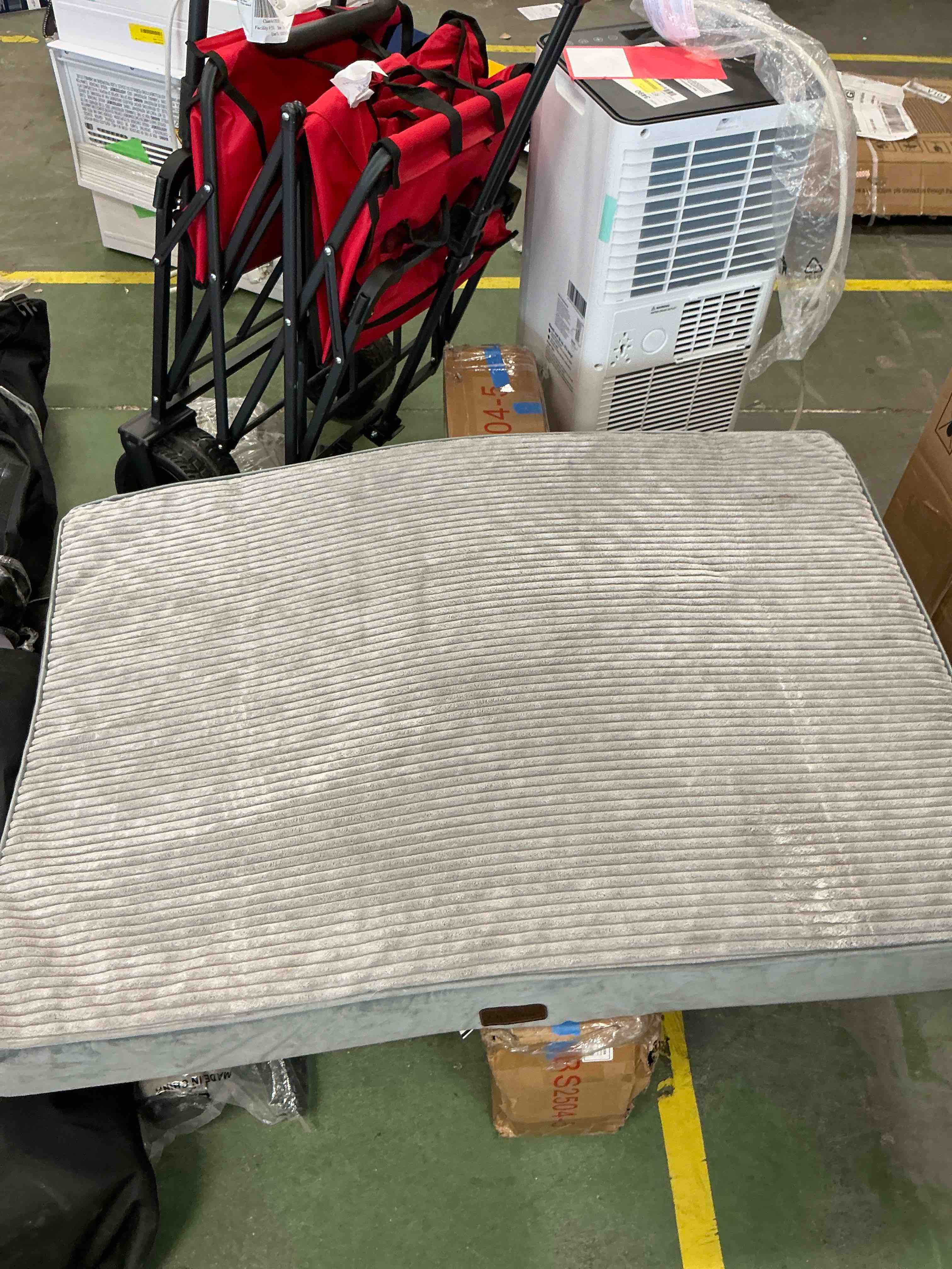 Condition photo showing Good Condition for ophanie 54in gray orthopedic dog bed for large dogs with non-slip bottom, waterproof and machine washable removable pet bed cover,size(54"x42"x5")