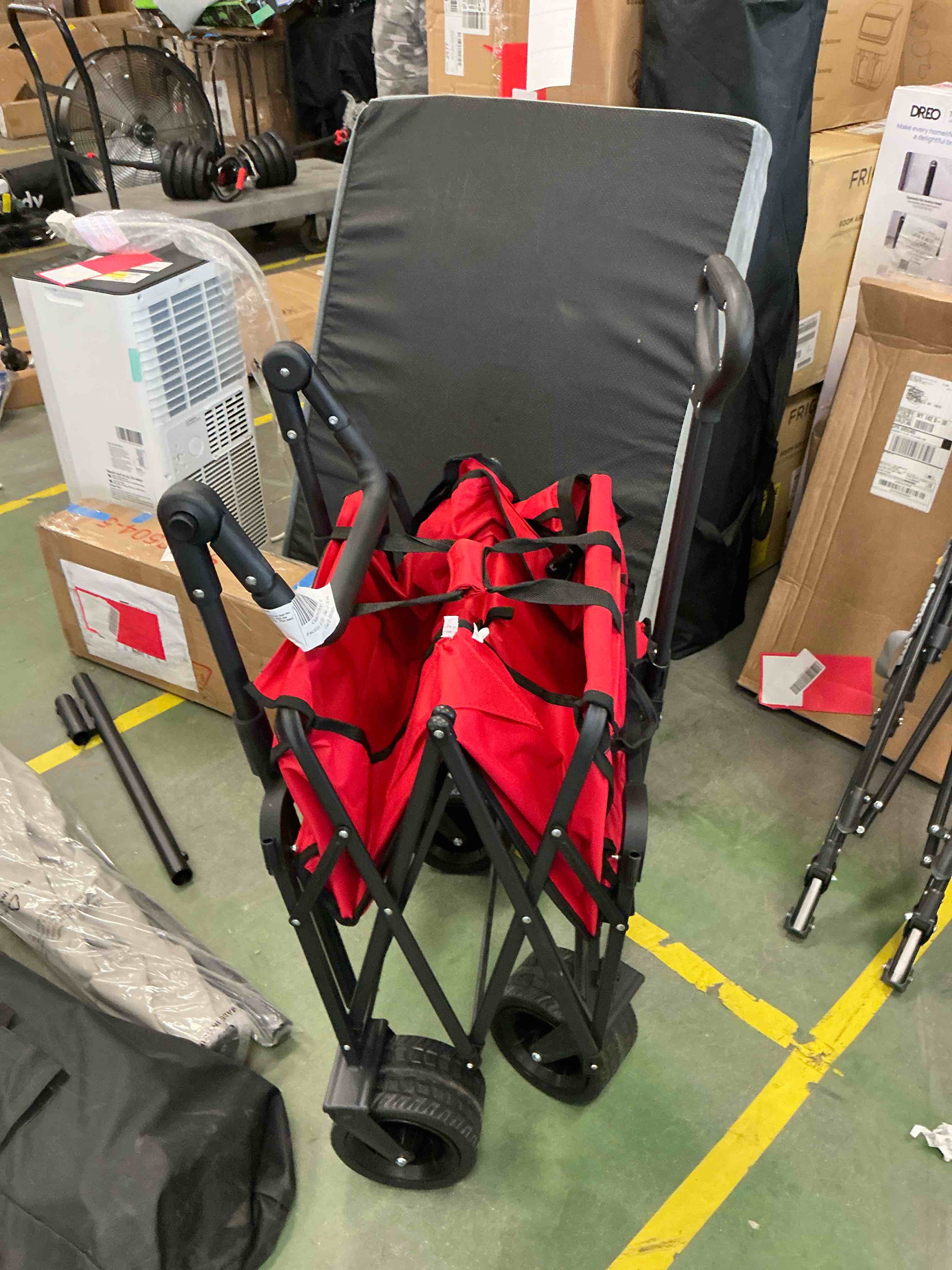 Condition photo showing Good Condition for vecukty collapsible garden wagon cart with removable canopy red