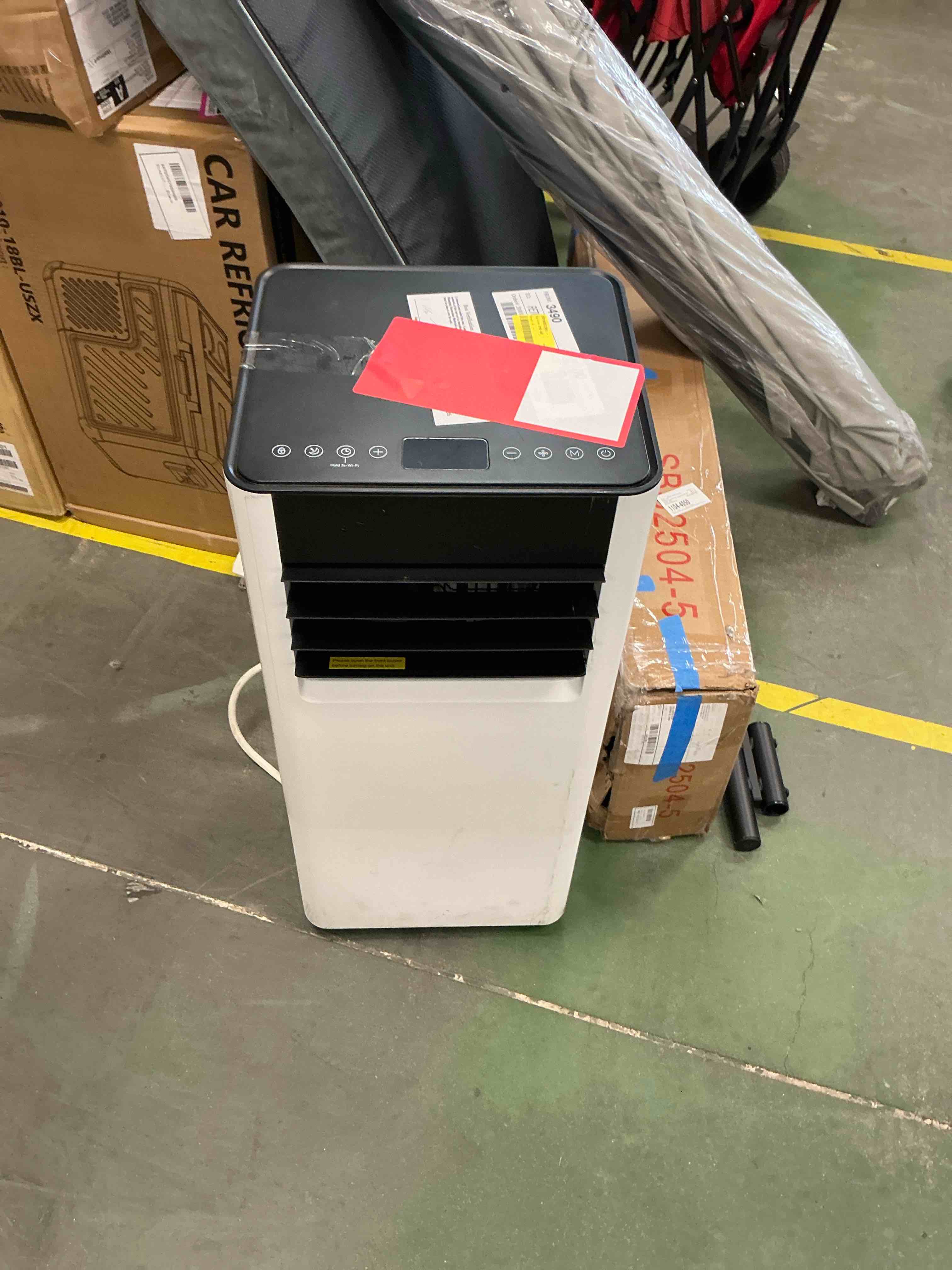 Condition photo showing Good Condition for simzlife 10000 btu portable air conditioner with wifi and remote control,small ac unit with dehumidifier and fan for rooms up to 550 sq. ft., white