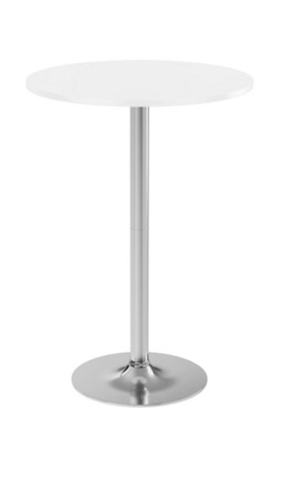 Condition photo showing Good Condition for homall bistro table obsidian metal base round cocktail table with chair set white and silver