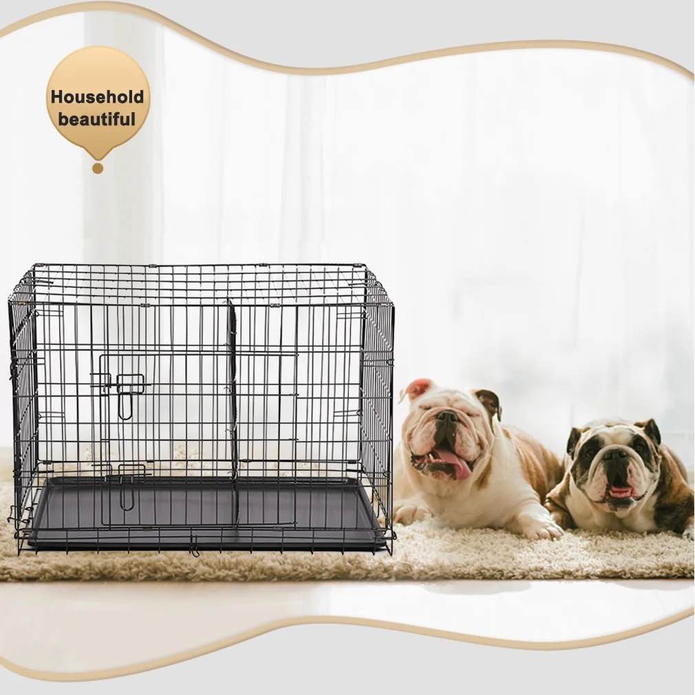 bestpet folding pet kennel with divider  metal  small  30