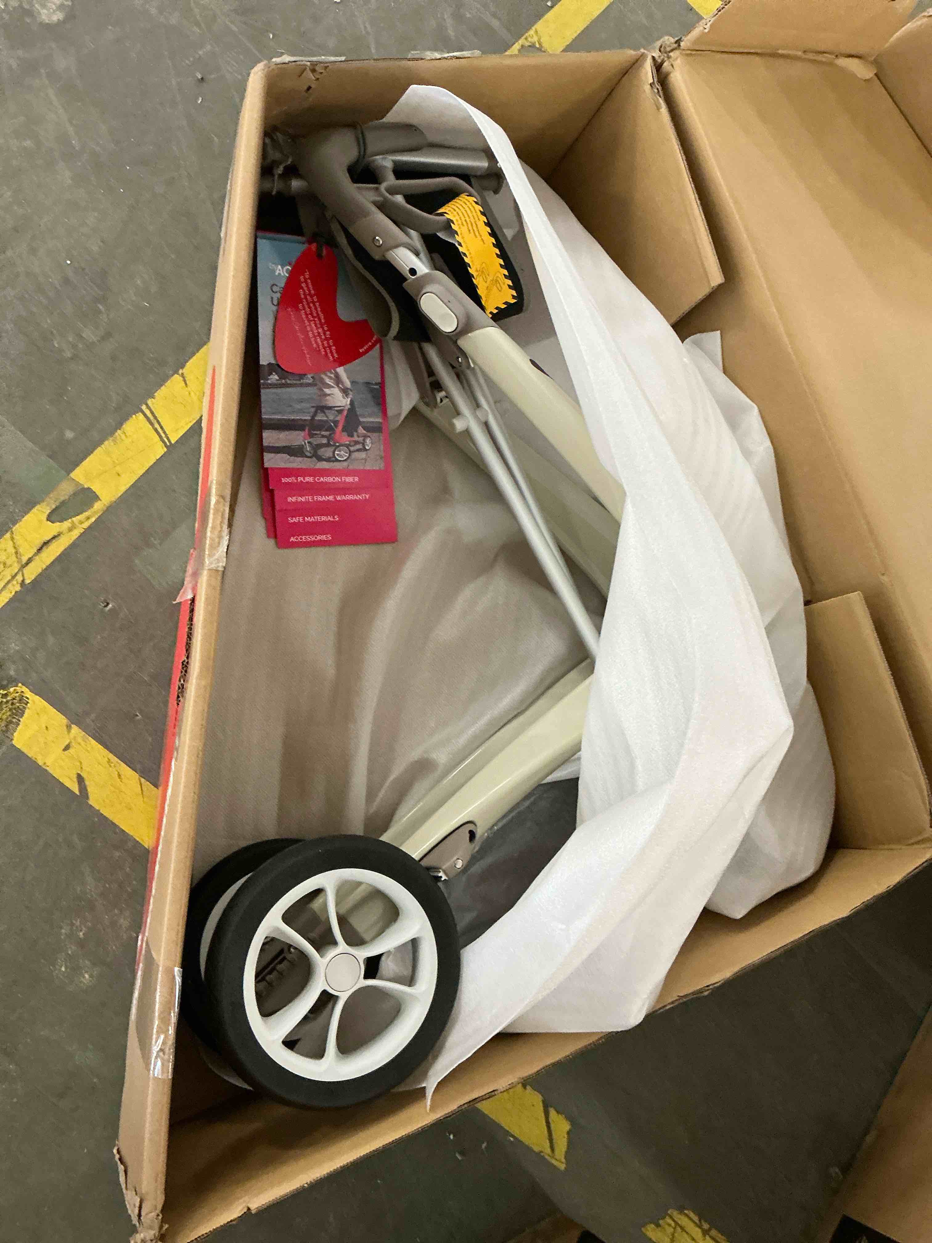 Condition photo showing Good Condition for byacre carbon ultralight rollator walker with organizer bag, wide track, oyster white white wide track