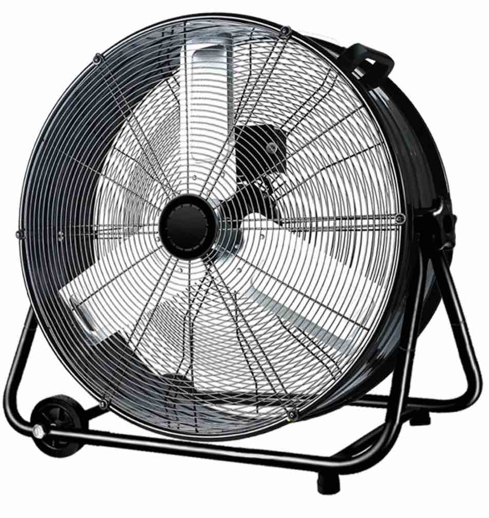 industrial fan 24 inch heavy duty drum 3 speed 8100 cfm air circulation high velocity fan for warehouse workshop factory commercial residential and greenhouse black