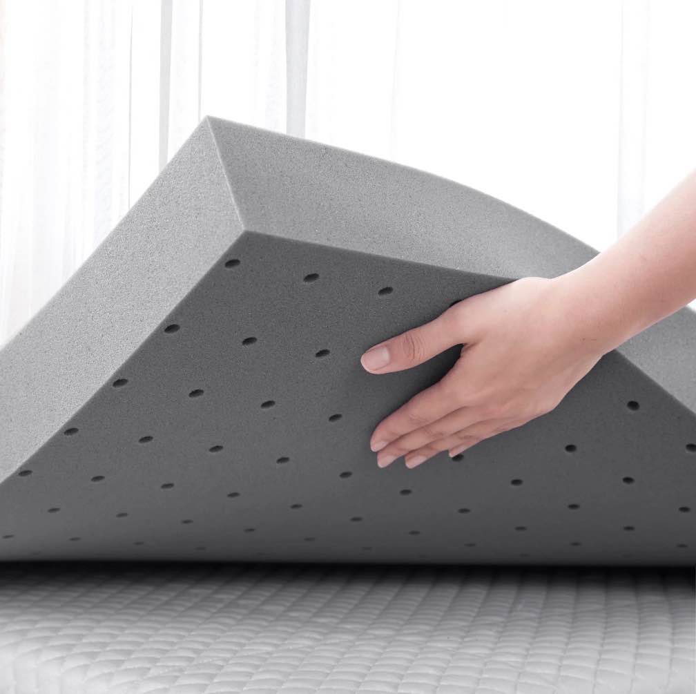 BDEUS 3 Inch Mattress Topper, Cooling Gel Memory Foam Mattress Topper, Bed Topper, Soft, King Size?Gray