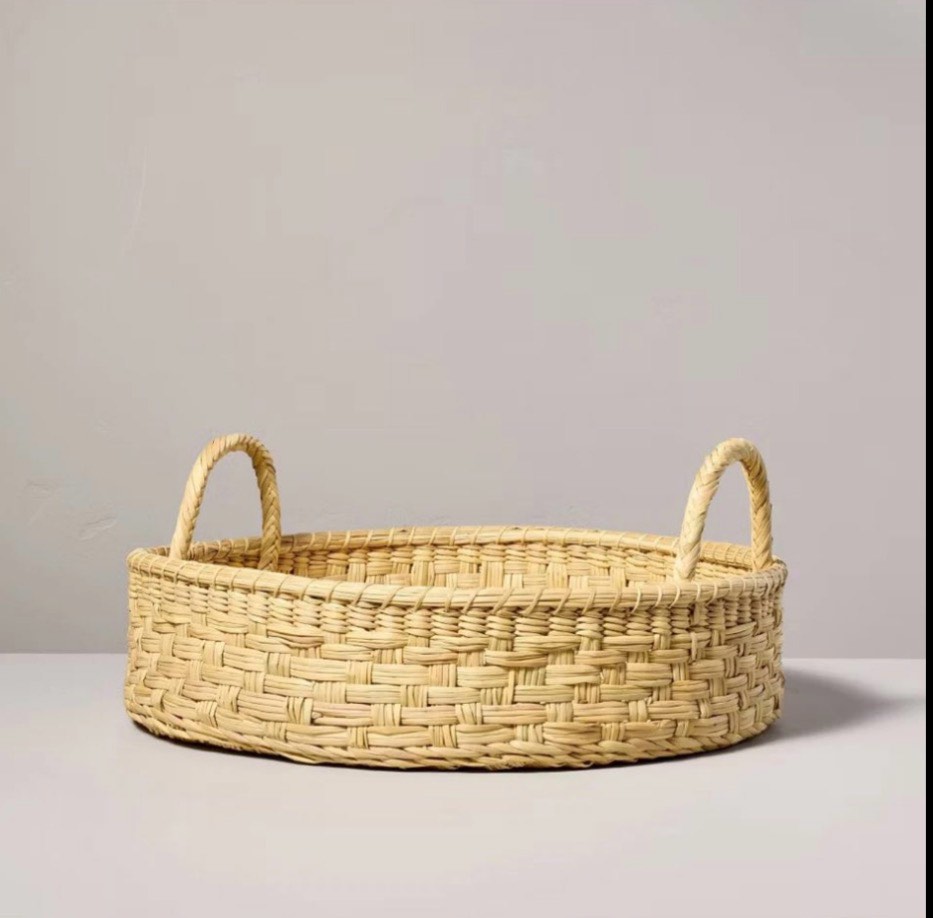 Short Round Woven Storage Basket - Hearth & Hand™ with Magnolia