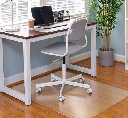 GPED Office Chair Mat, 30"x48" Rectangle Floor Mats,Office Desk Mat for Hardwood Floor, Clear PVC Heavy Duty Floor Protector for Office & Home