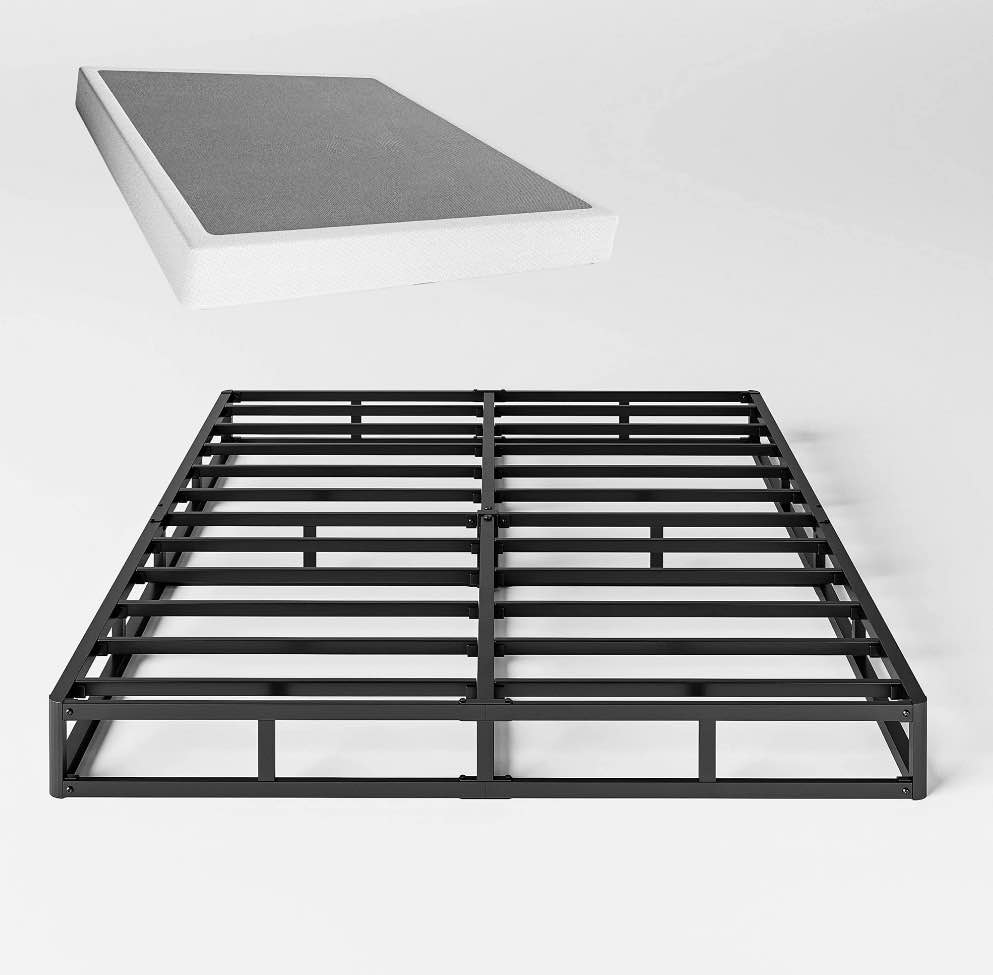 QFTIME 5" Metal Queen Box Spring, Mattress Foundation, Heavy-Duty, Easy Assembly