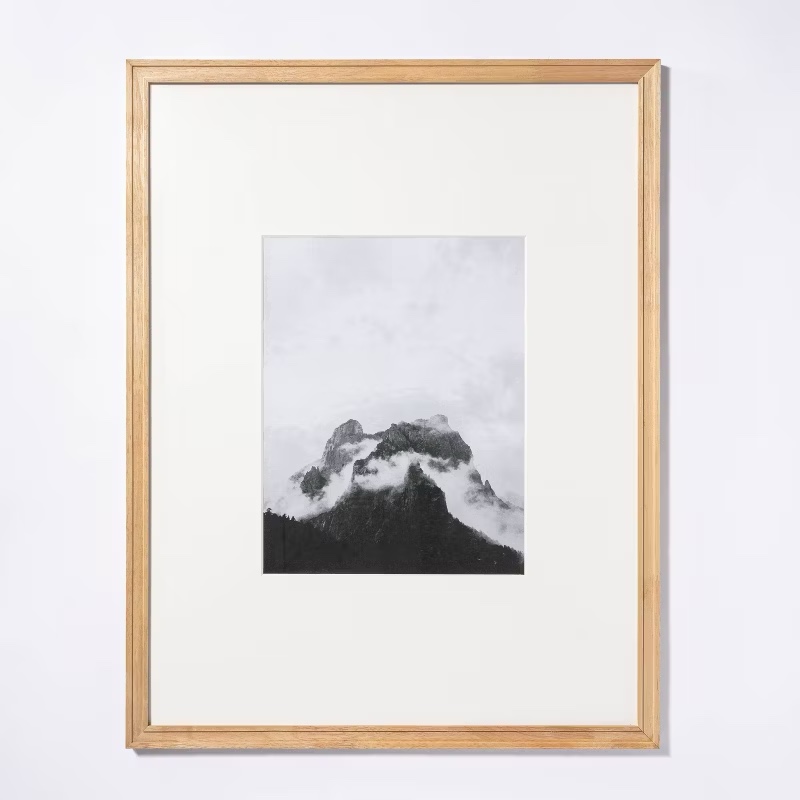 20" x 26" Matted to 11" x 14" Gallery Frame Natural Wood - Threshold™ designed with Studio McGee