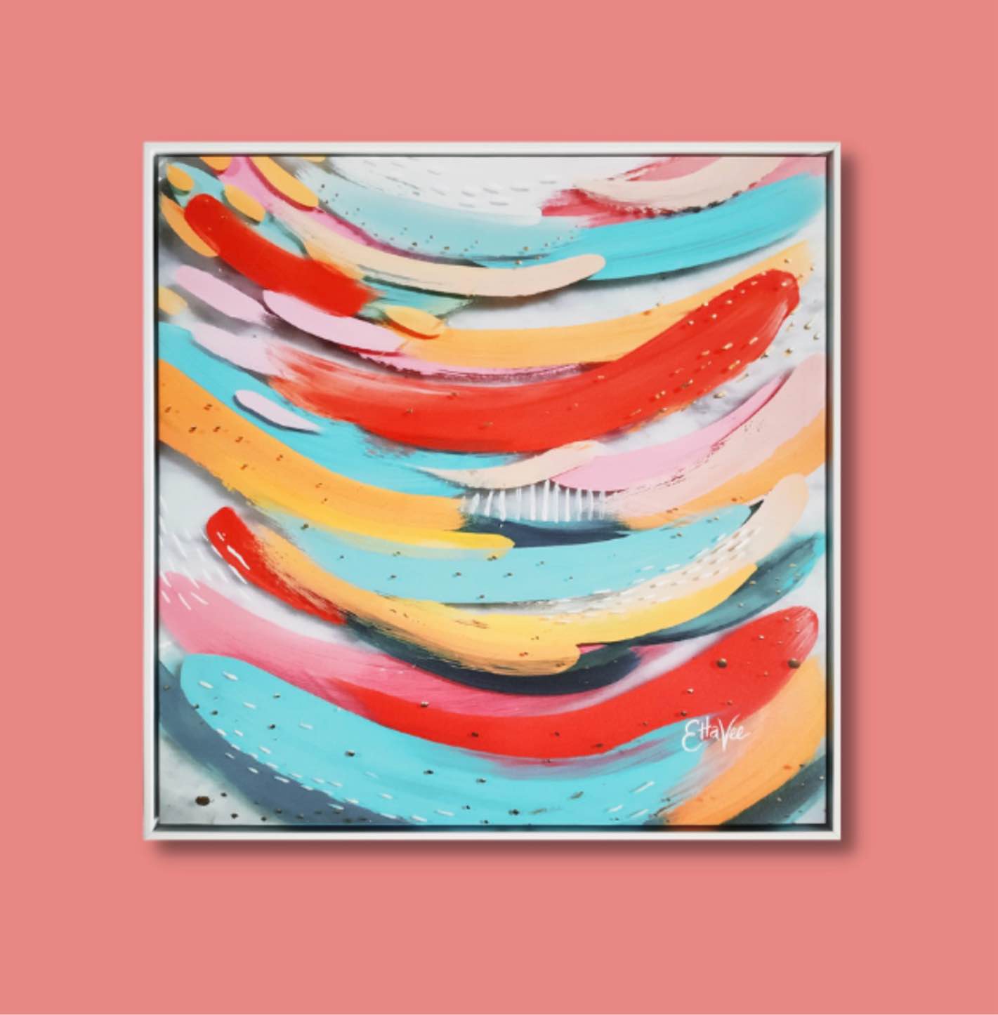 24" x 24" Summer Swish Framed Wall Art - EttaVee