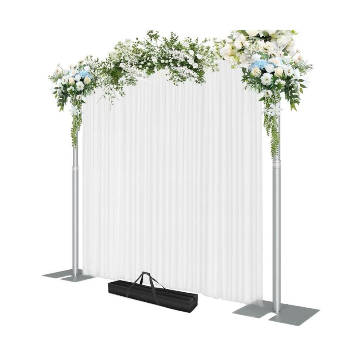 emart heavy duty backdrop stand 10x12ft adjustable metal background frame with 9.26lb steel base