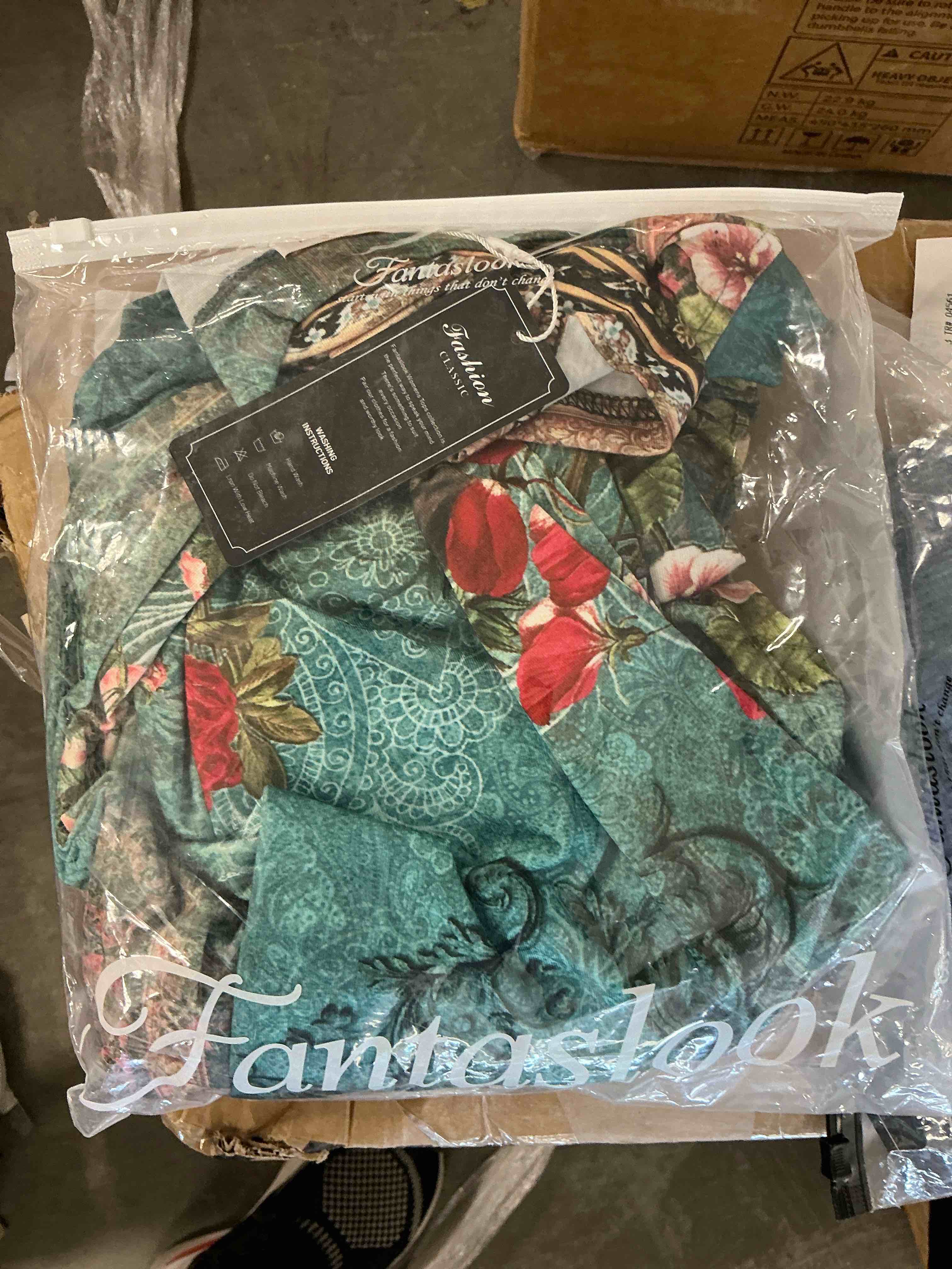 Condition photo showing Good Condition for fantaslook 3/4 sleeve womens tops dressy casual blouses v neck work shirts trendy tops with smocked cuffs size 2xl