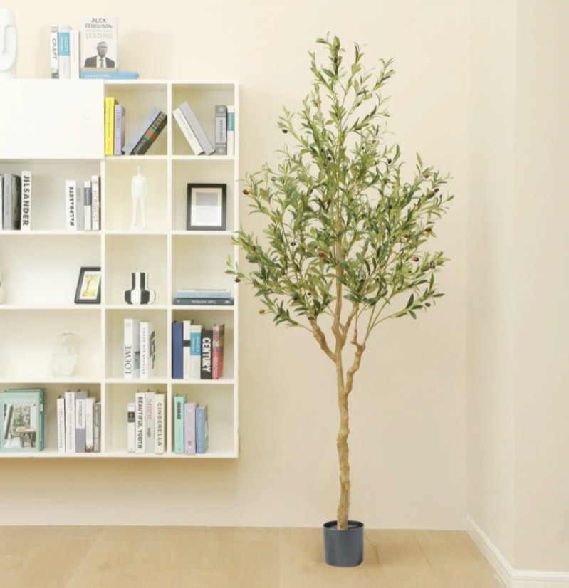 nafresh 7ft tall and fuller style artificial olive tree  realistic faux olive plant for indoor décor