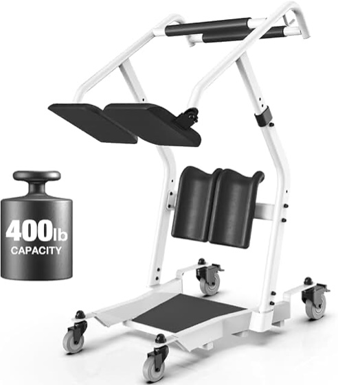 pruru sit-to-stand patient lift, mobility aid with wheels for elderly assistance