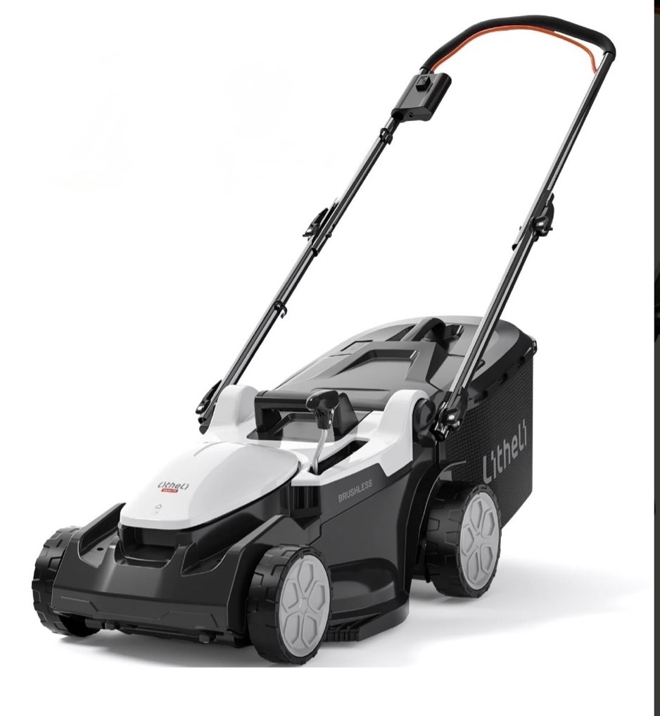 litheli cordless lawn mower 2*20v electric lawn mowers 16 inch 6-position height adjustment light weight for garden/yard/farm