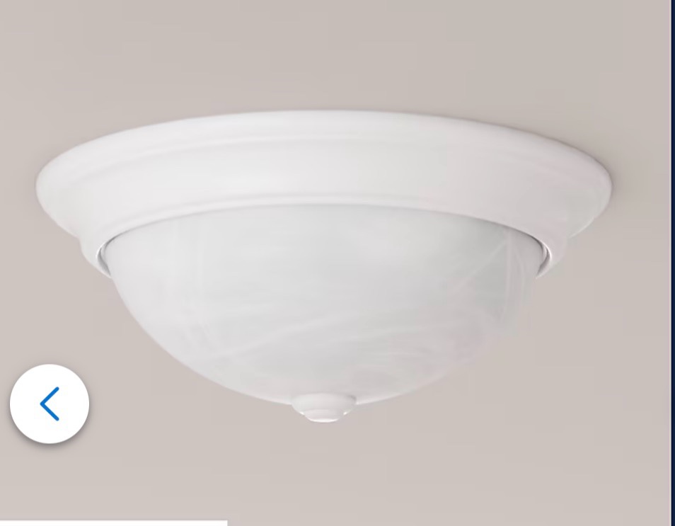 project source 2-pack 13-in w white ceiling flush mount