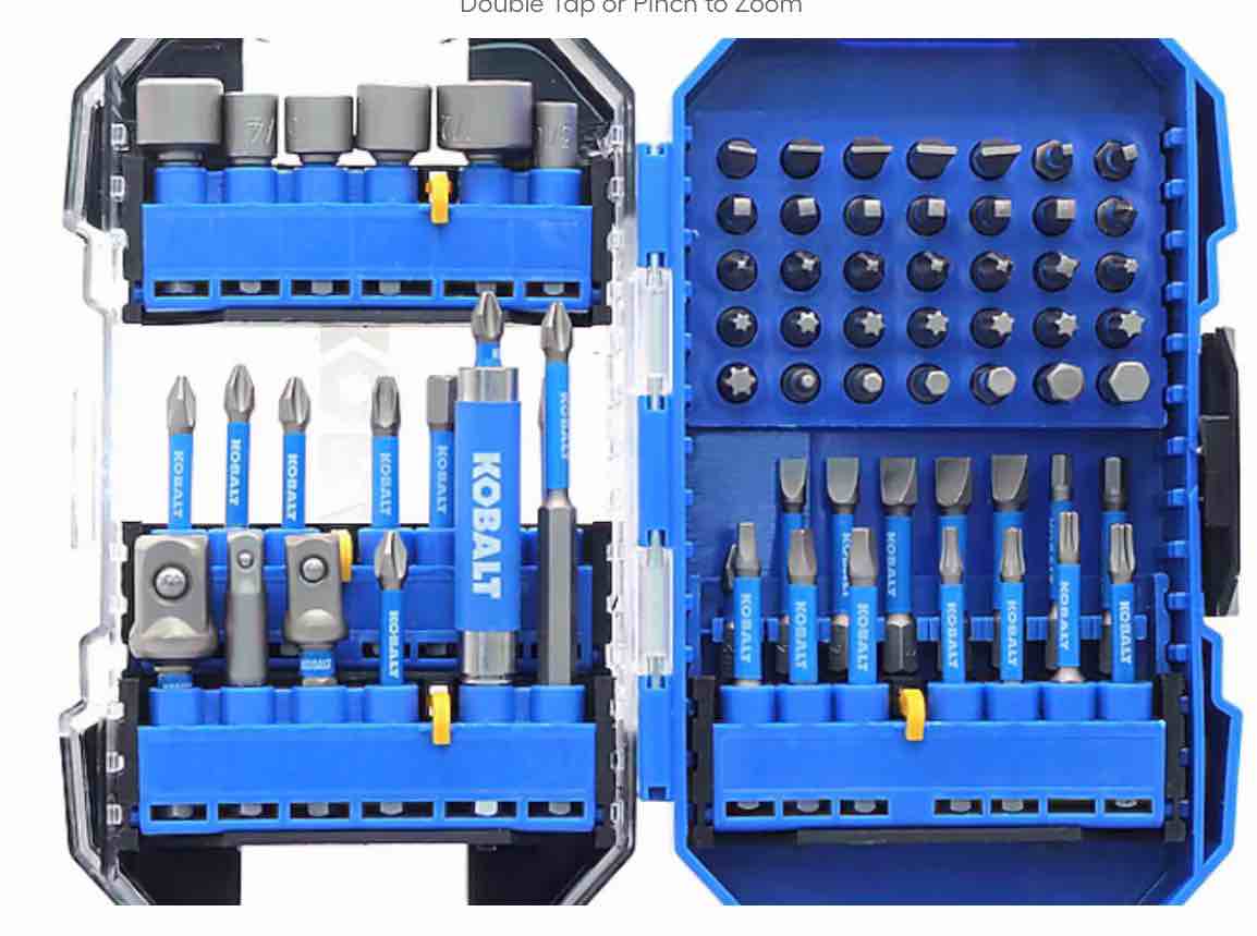kobalt impact driver bit set 70 -piece