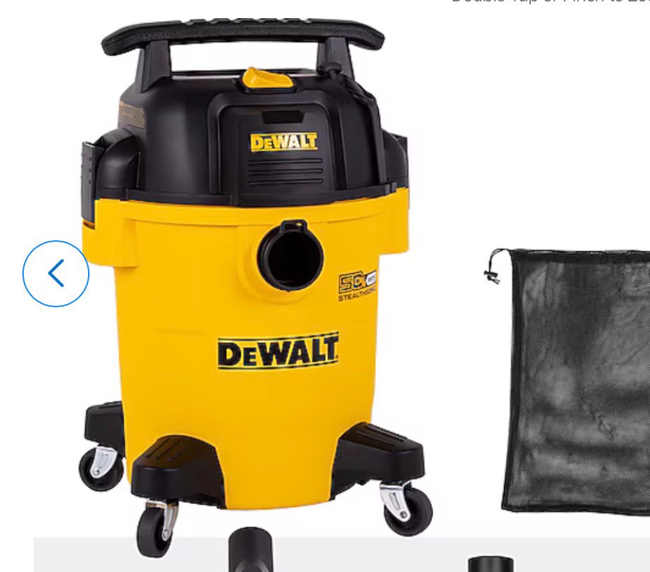 dewalt stealthsonic quiet 6-gallon 4 hp corded wet/dry shop vacuum with accessories included