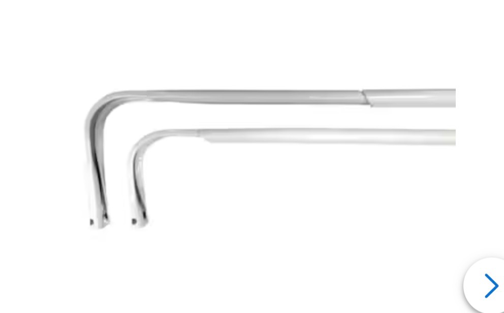 Condition photo showing New/Like New for project source 48-in to 84-in white steel double curtain rod