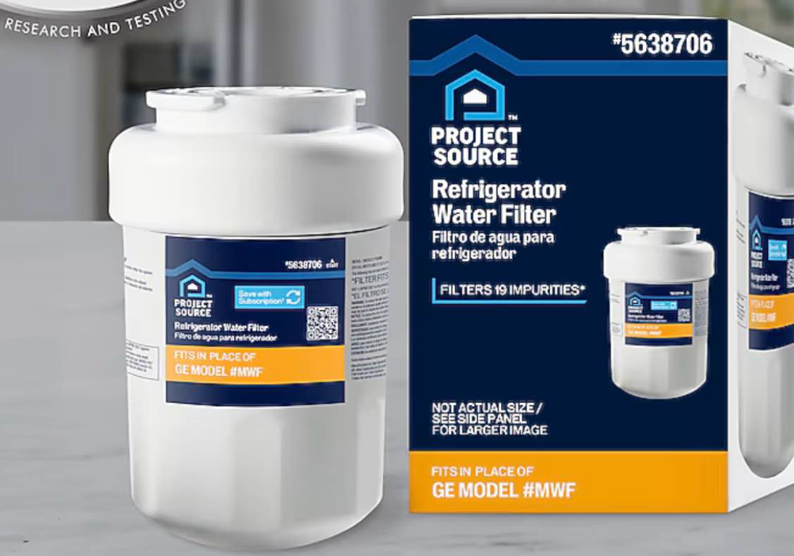 project source twist-in refrigerator water filter fits ge filter mwf