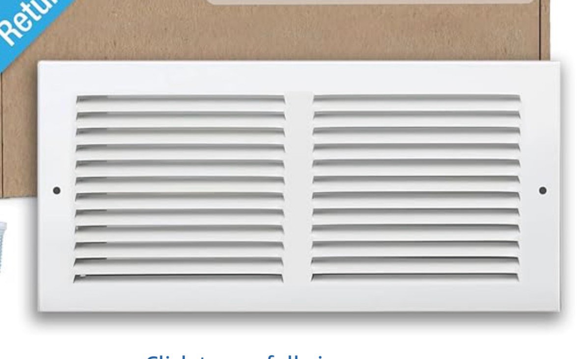 reliabilt 14-in x 6-in steel white sidewall/ceiling grille