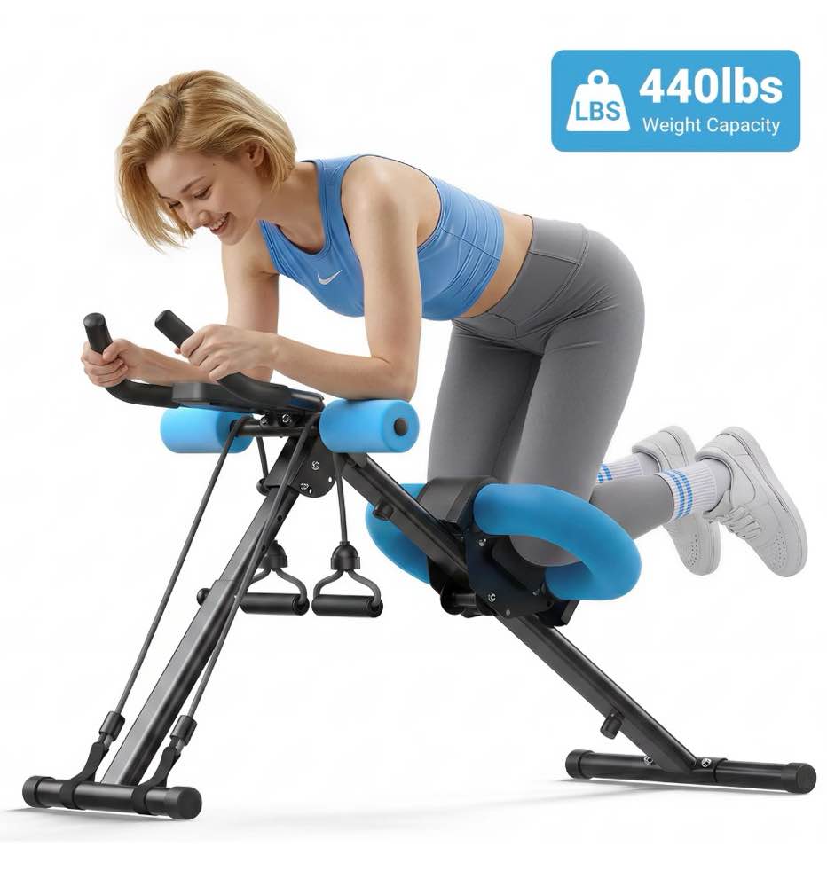 merach abdominal trainers adjustable ab machine full body workout for home gym foldable knee protection abdominal exercise machine for home core ab exercise system trainer