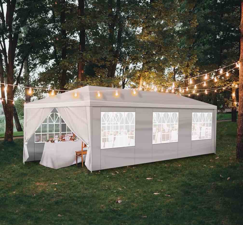 ktaxon 10  x 30  canopy tent with 8 side walls for party wedding camping and bbq