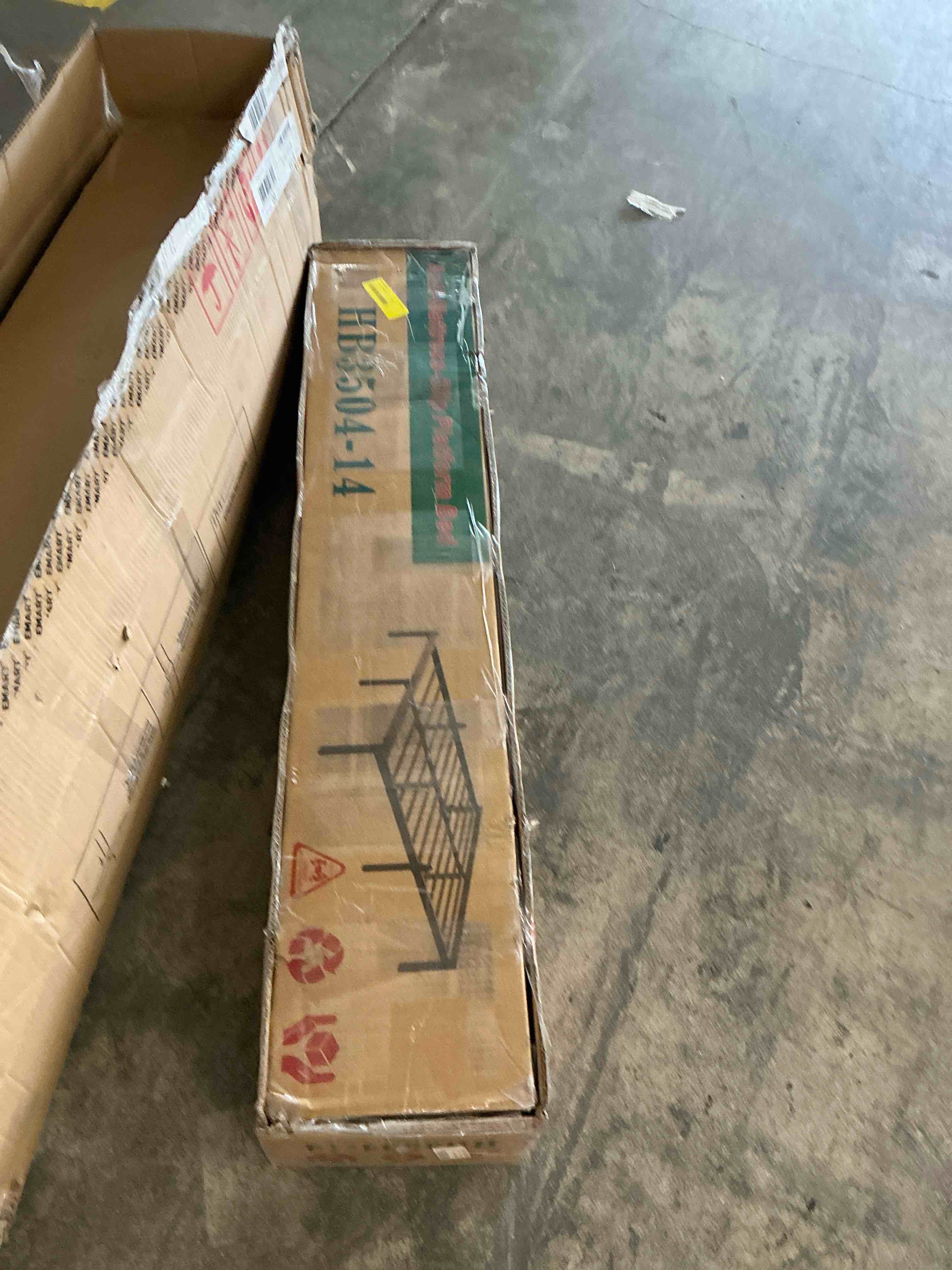 Condition photo showing New/Like New for auroral zone 14 inch king metal platform bed frame, heavy duty mattress foundation, no box spring required