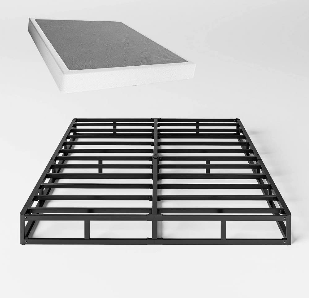 qftime 5" metal king box spring, mattress foundation, heavy-duty, easy assembly