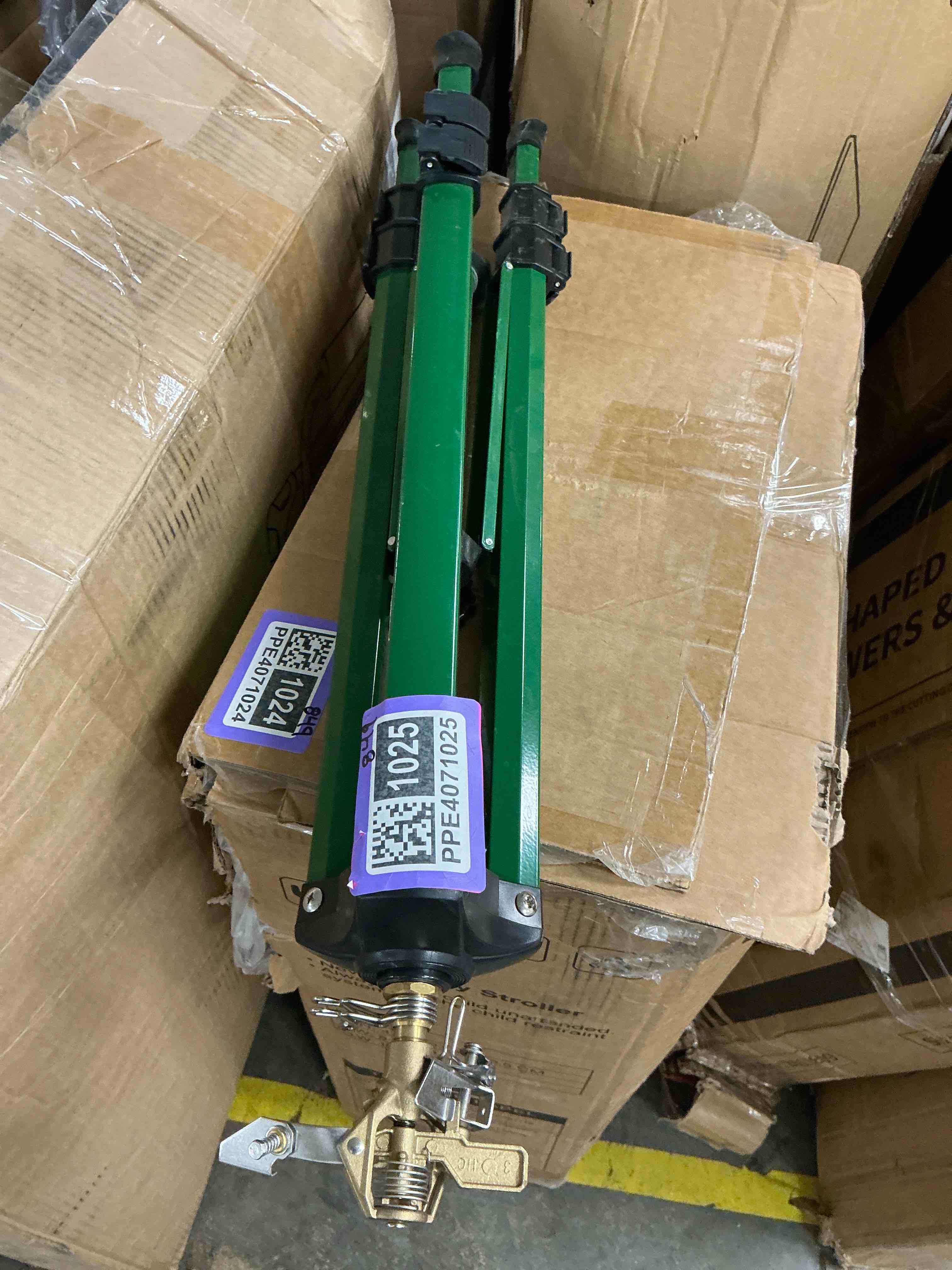Condition photo showing As Is for orbit sprinkler 5000-sq ft impulse tripod lawn sprinkler