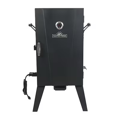 Condition photo showing As Is for master forge 531-sq. in black electric smoker