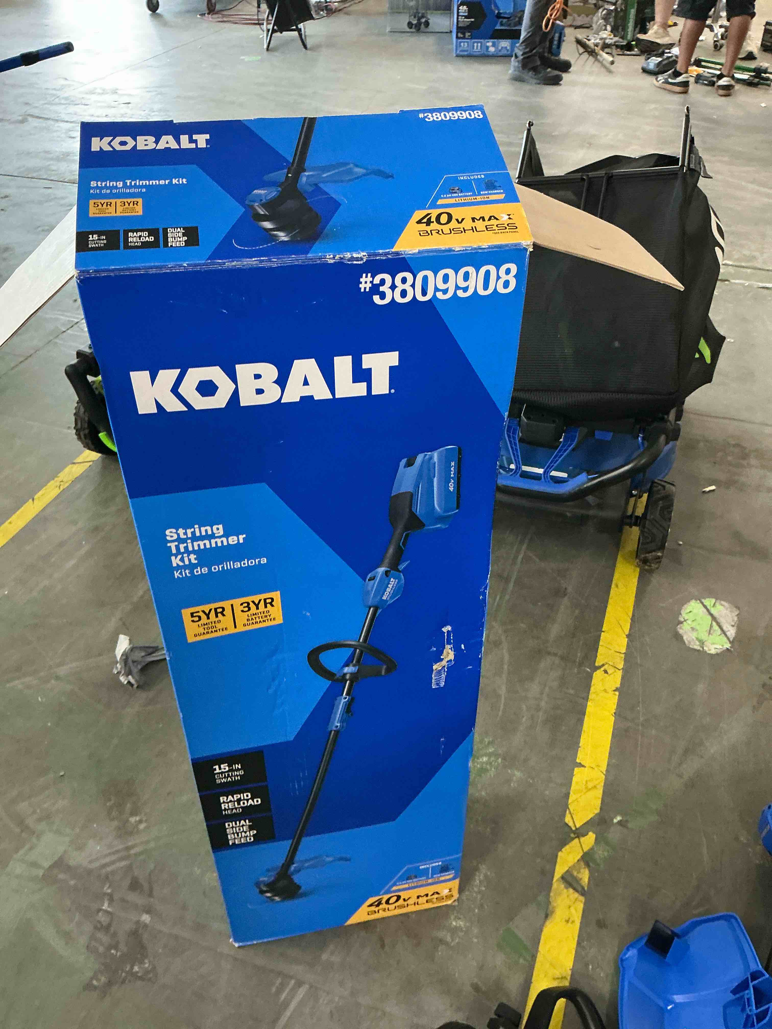 Condition photo showing New/Like New for kobalt gen4 40-volt 15-in straight cordless string trimmer (tool only)