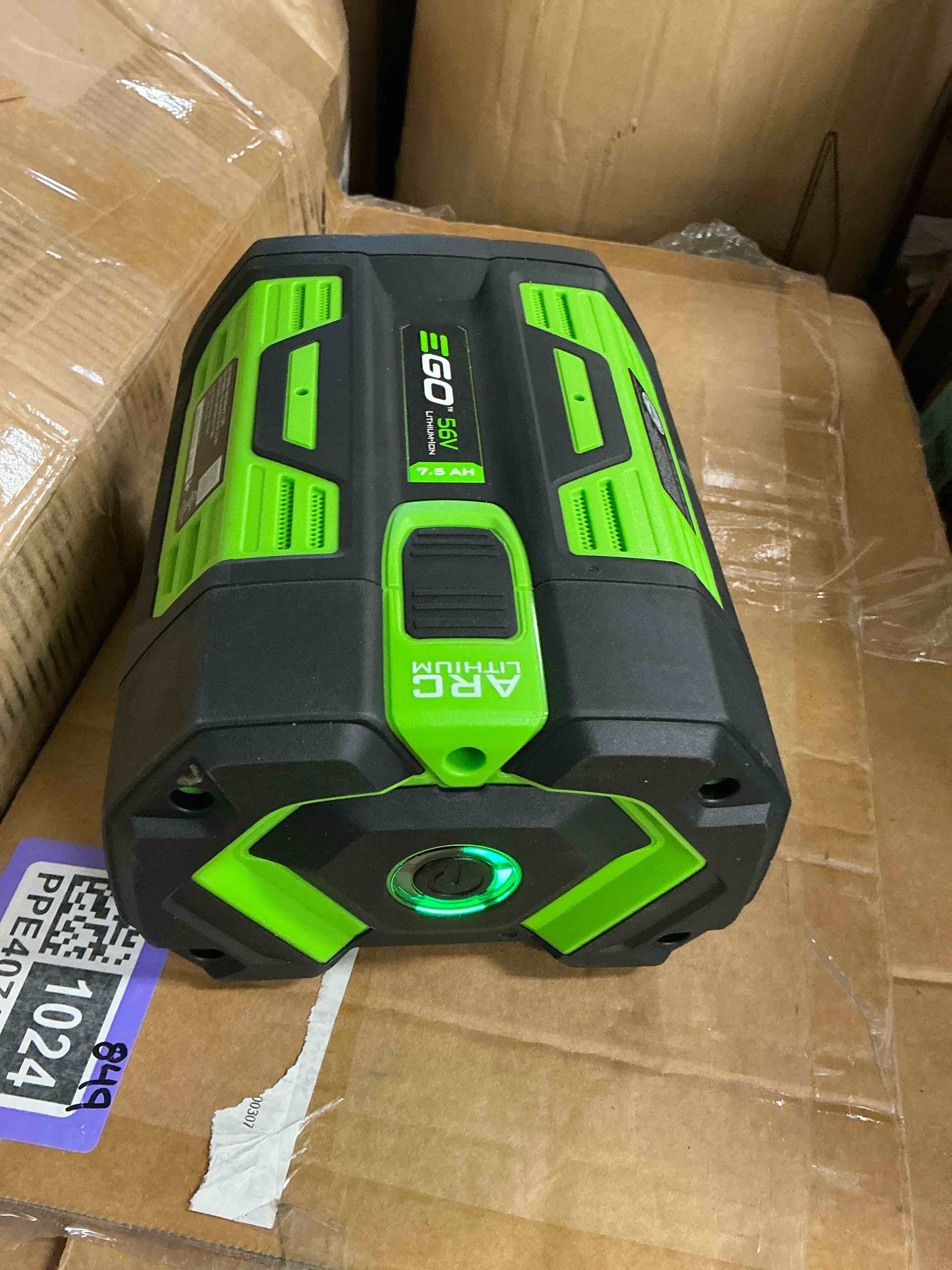 Condition photo showing New/Like New for ego power+ ba4200t 56-volt 7.5 ah battery with upgraded fuel gauge 