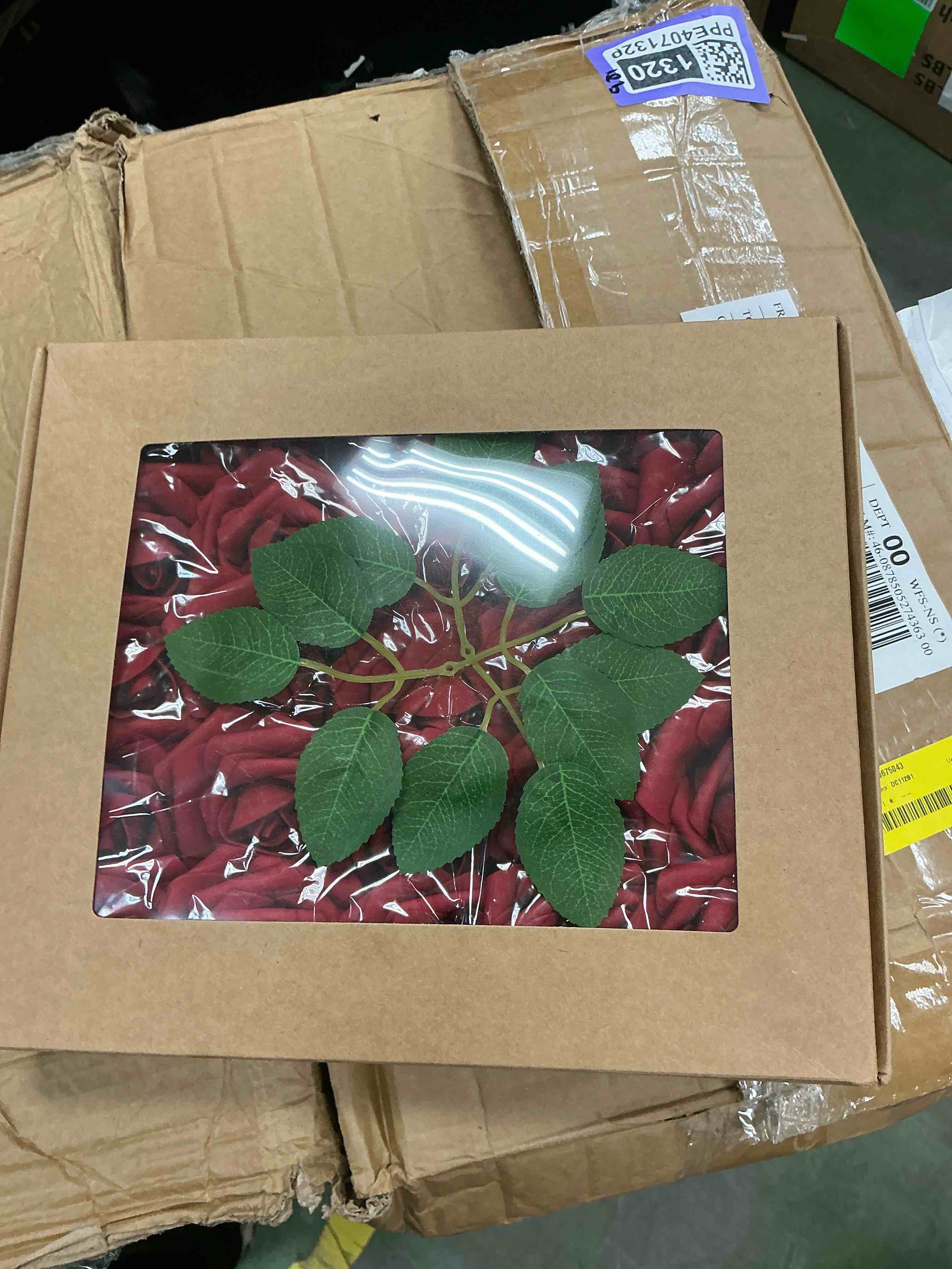 Condition photo showing New/Like New for gluaae 25 pack artificial foam roses with stems for wedding diy bouquets, centerpieces, bridal showers, and home decoration (dark wine red)